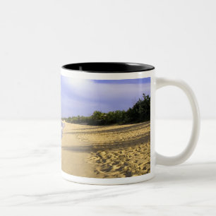Caneca De Café Em Dois Tons Praia Baie Longue Long Bay, St. Martin,