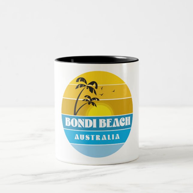 Caneca De Café Em Dois Tons Praia Bondi Austrália (Centro)