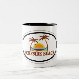 Caneca De Café Em Dois Tons Praia de Surfside