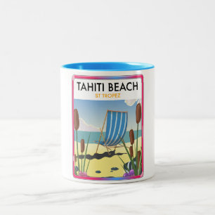 Caneca De Café Em Dois Tons praia de Tahiti st tropez