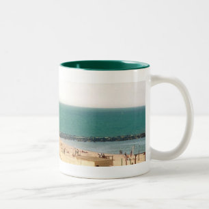 Caneca De Café Em Dois Tons praia de Telavive