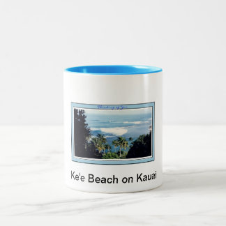 Caneca De Café Em Dois Tons Praia do Ke'e de Caneca-Kauai