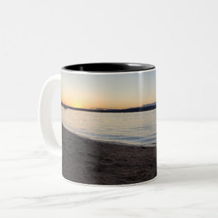 Caneca De Café Em Dois Tons Praia do nascer do Sol