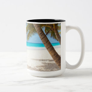 Caneca De Café Em Dois Tons Praia do Paraíso Tropical