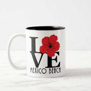 Caneca De Café Em Dois Tons Praia Florida 11oz de México do AMOR