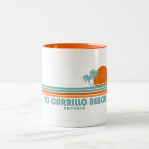 Caneca De Café Em Dois Tons Praia Leo Carrillo Califórnia Sol Palmeiras