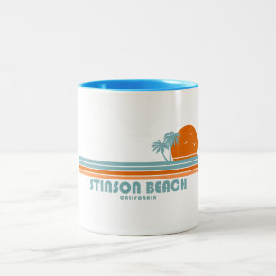 Caneca De Café Em Dois Tons Praia Stinson Califórnia Sol Palmeiras