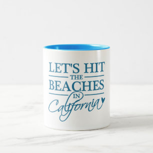 Caneca De Café Em Dois Tons Praias da Califórnia - escolher estilo