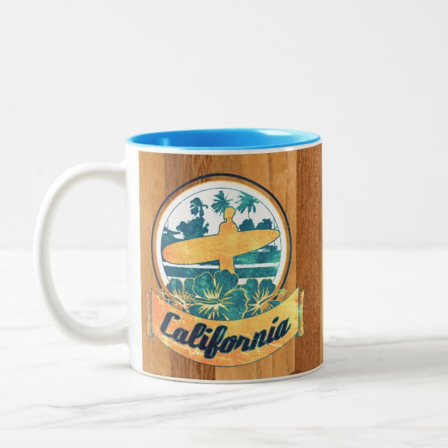 Caneca De Café Em Dois Tons Prancha de Califórnia (Esquerda)
