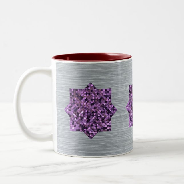 Caneca De Café Em Dois Tons Prata com púrpura (Esquerda)