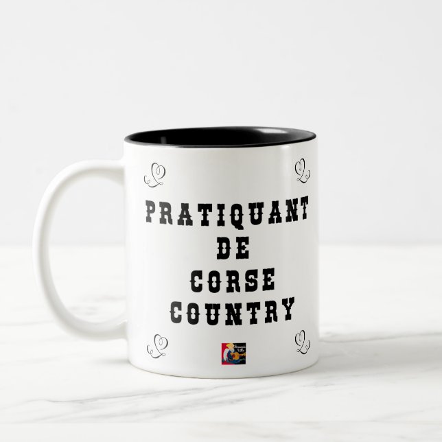 CANECA DE CAFÉ EM DOIS TONS PRATIQUANT DE CORSE COUNTRY (Esquerda)