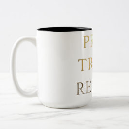 Caneca De Café Em Dois Tons Pray Train Repeat Mug – Christian Fitness Motivati