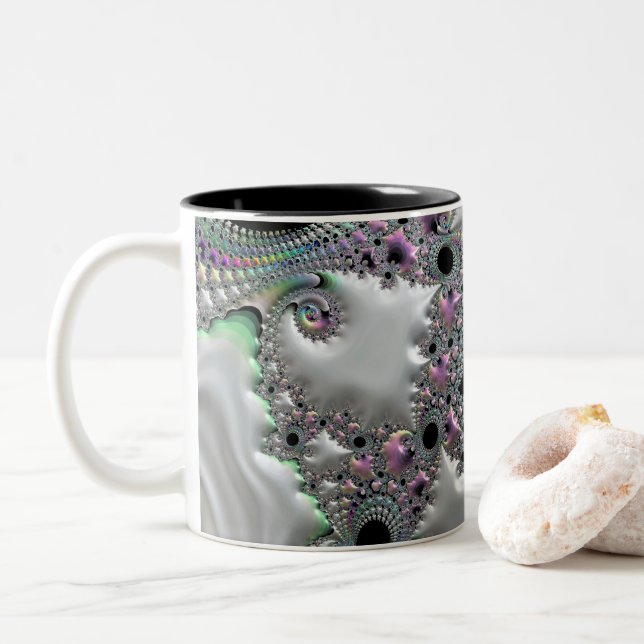 Caneca De Café Em Dois Tons Precioso Joias Dois Tons (Com Donut)