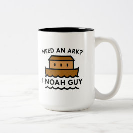 Caneca De Café Em Dois Tons Precisa De Uma Arca? Eu sou Noah Cara.