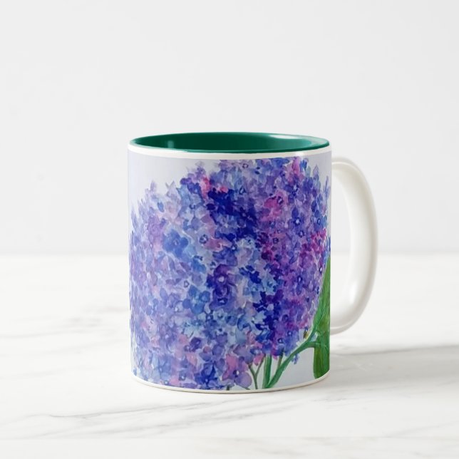 Caneca De Café Em Dois Tons Preciso De Flores, Café, Chá (Frente Esquerda)