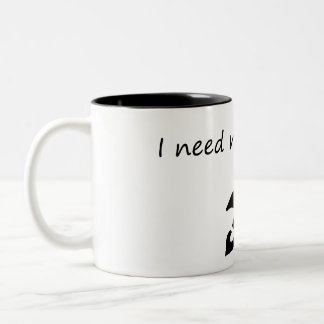 Caneca De Café Em Dois Tons Preciso De Mais Espaço - Astronauta Engraçado