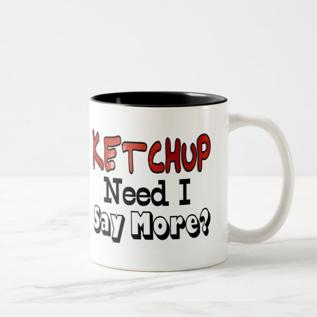 Caneca De Café Em Dois Tons Preciso de Mais Molho de Tomate (Direita)