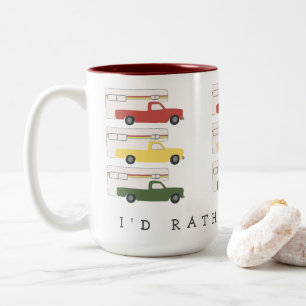 Caneca De Café Em Dois Tons preferencialmente ser o RVing Motorhome Truck acam