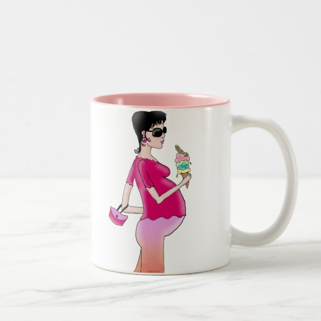 Caneca De Café Em Dois Tons Preggo (Direita)
