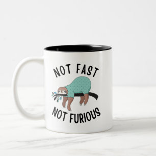 Caneca De Café Em Dois Tons Preguiça Não É Rápida Não É Furiosa