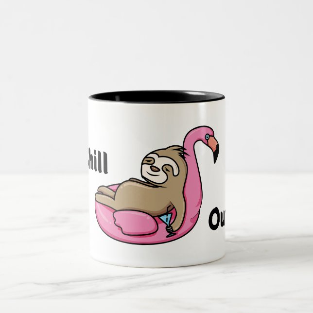 Caneca De Café Em Dois Tons Preguiça Relaxante (Centro)