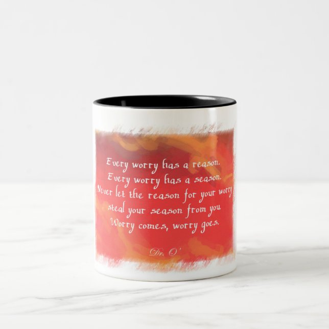 Caneca De Café Em Dois Tons Preocupação (Centro)