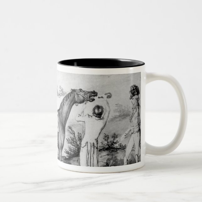 Caneca De Café Em Dois Tons Preparação para uma raça (Direita)