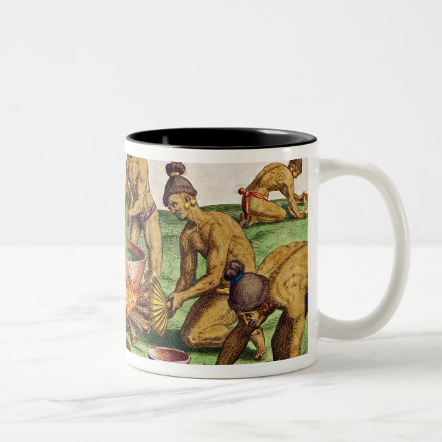 Caneca De Café Em Dois Tons Preparações para um banquete, 'de Brevis (Direita)