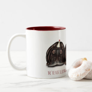 Caneca De Café Em Dois Tons "Preparando-se para festejar" Aniversário Mug
