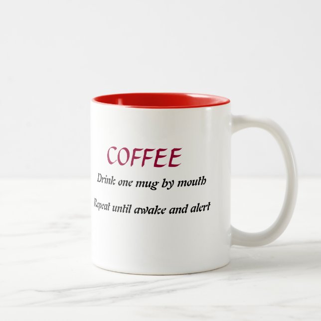 Caneca De Café Em Dois Tons Prescrição de Mug de Café (Direita)