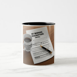 Caneca De Café Em Dois Tons Prescrito para uso diário: café e esta caneca