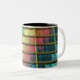 Caneca De Café Em Dois Tons Presente Amantes da Biblioteca