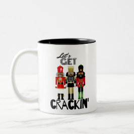 Caneca De Café Em Dois Tons Presente "Crackin" Preto