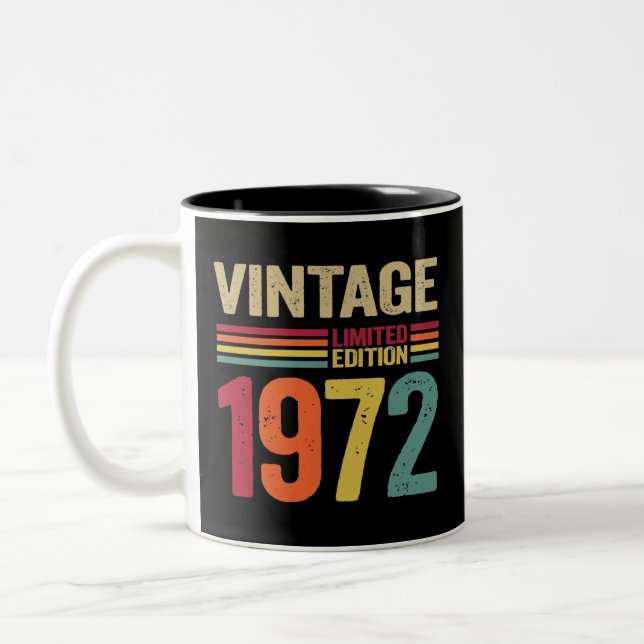 Caneca De Café Em Dois Tons Presente de 50 anos de idade Vintage 1972 para 70  (Esquerda)