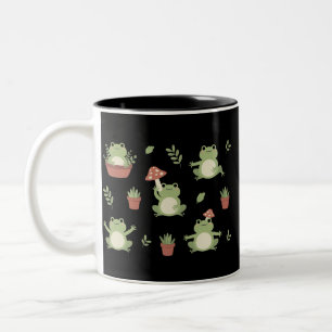 Caneca De Café Em Dois Tons Presente de Amante de Animais Engraçado de Rã Fofa