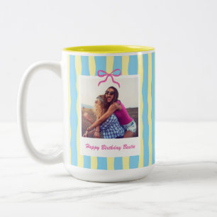 Caneca De Café Em Dois Tons Presente de aniversário do melhor amigo BFF com fo
