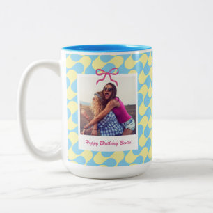 Caneca De Café Em Dois Tons Presente de aniversário do melhor amigo BFF com fo