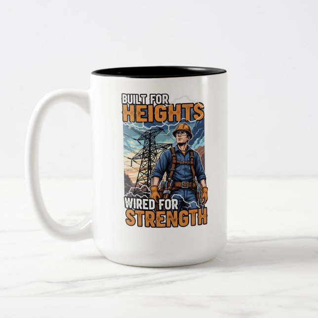 Caneca De Café Em Dois Tons Presente de Aniversário para Operário de Linha de  (Esquerda)