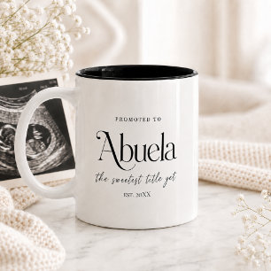 Caneca De Café Em Dois Tons Presente de Anúncio de Gravidez para a Vovó