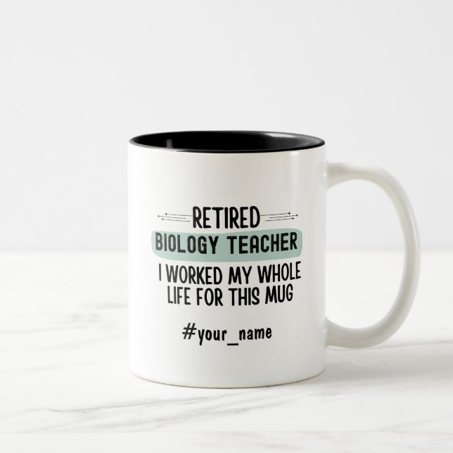 Caneca De Café Em Dois Tons Presente de Aposentadoria Divertido para Professor (Direita)