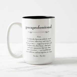 Caneca De Café Em Dois Tons Presente de Apreciação de Definição Paraprofission