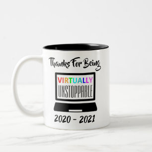Caneca De Café Em Dois Tons Presente de Apreciação de Professor 2021