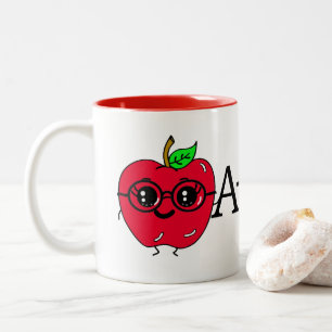 Caneca De Café Em Dois Tons Presente de Apreciação de Professores De Maçã 
