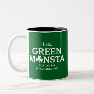 Caneca De Café Em Dois Tons Presente de beisebol Green Monsta Boston Green Mon