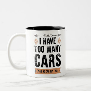 Caneca De Café Em Dois Tons Presente de Cara de Funny Car Eu Tenho Muitos Carr