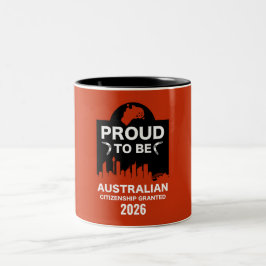 Caneca De Café Em Dois Tons Presente de cidadania australiana