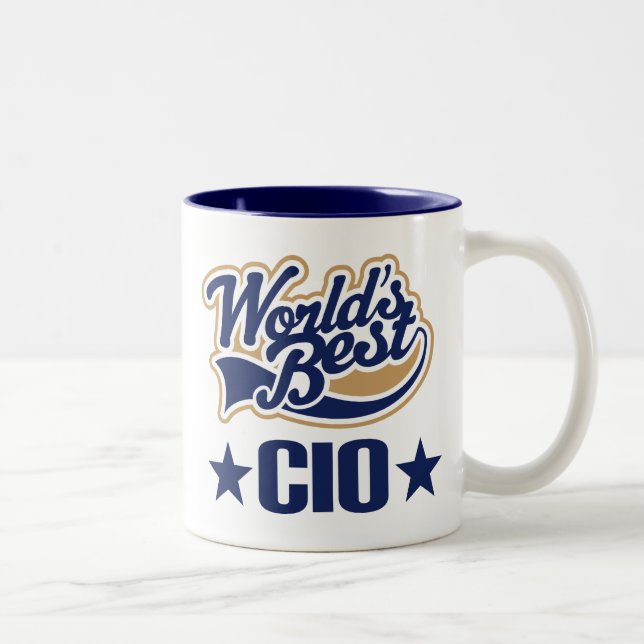 Caneca De Café Em Dois Tons Presente de CIO (mundos melhores) (Direita)