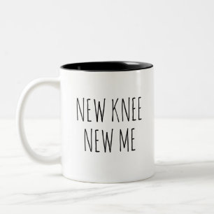 Caneca De Café Em Dois Tons Presente de Cirurgia de Joelho, Novo Joelho, Nova