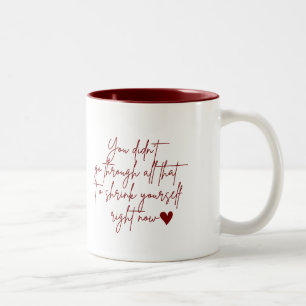 Caneca De Café Em Dois Tons Presente de Citação Motivacional Personalizada par