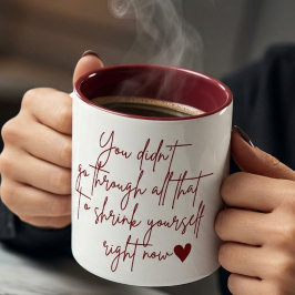 Caneca De Café Em Dois Tons Presente de Citação Motivacional Personalizada par